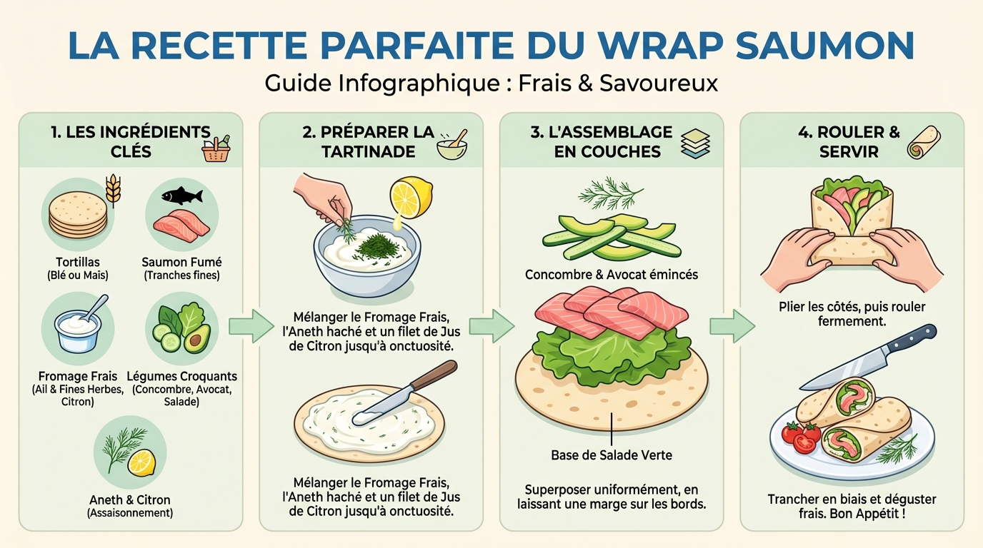 Entdecken Sie das perfekte Lachs-Wrap-Rezept 1 Varianten von Wraps mit Lachs