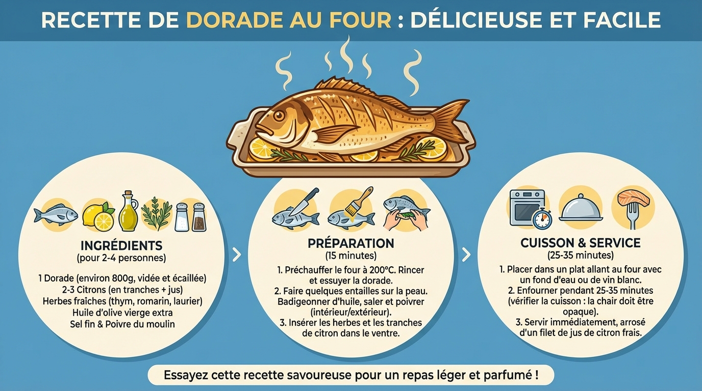 Köstliche Dorade aus dem Ofen: Das einfache Rezept zum Nachkochen 1 Conseils de cuisson