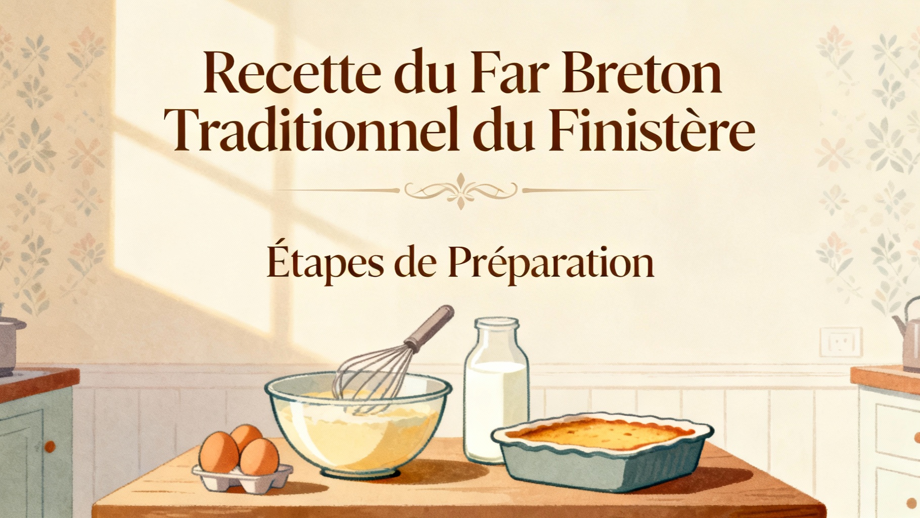 Rezept für traditionellen Far Breton aus dem Finistère 1 Schritt-für-Schritt-Zubereitung