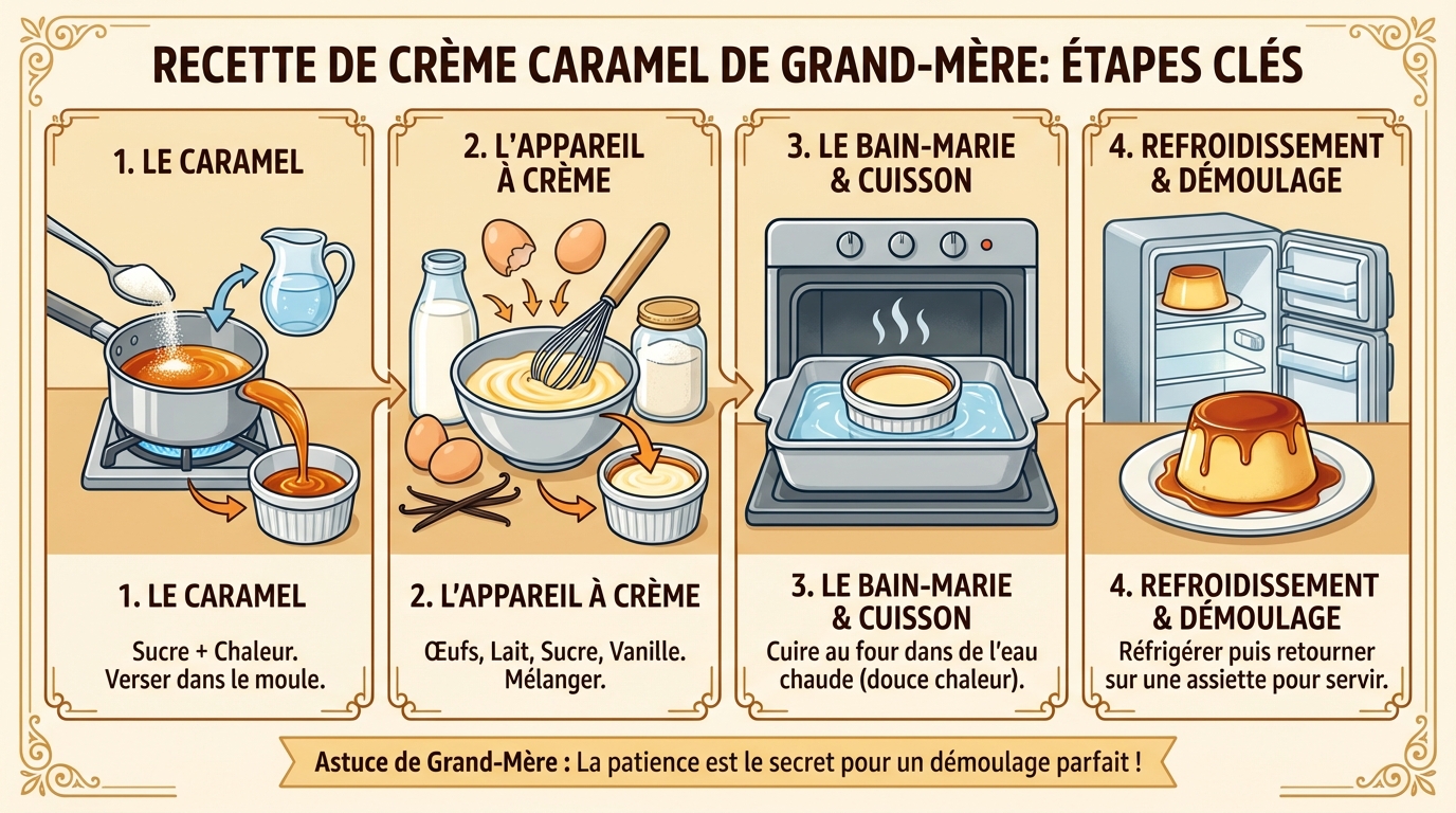 Entdecken Sie Omas Rezept für traditionelle Crème Caramel 1 Schritt-für-Schritt-Zubereitung