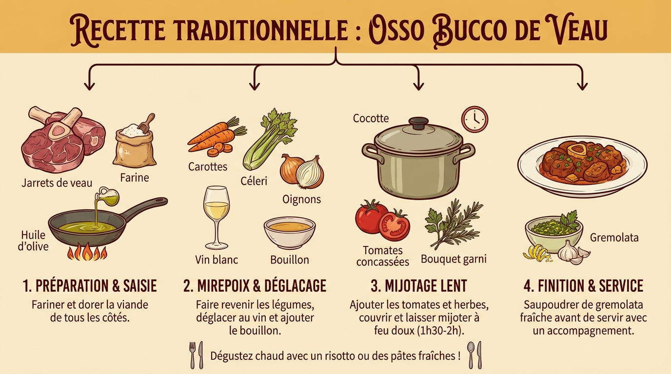 Klassisches Ossobuco vom Kalb: Das traditionelle Rezept entdecken 1 Schritte der Zubereitung