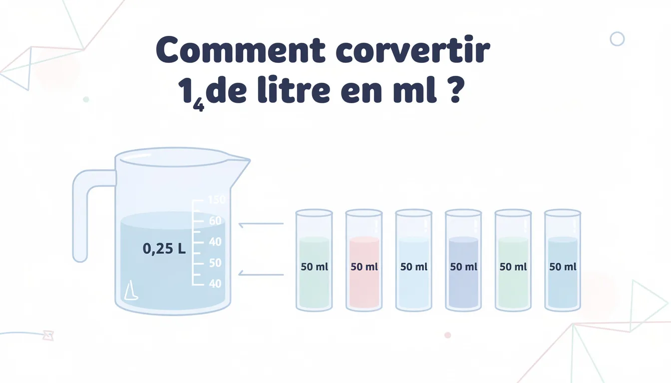 Wie rechnet man 1/4 Liter in ml um?