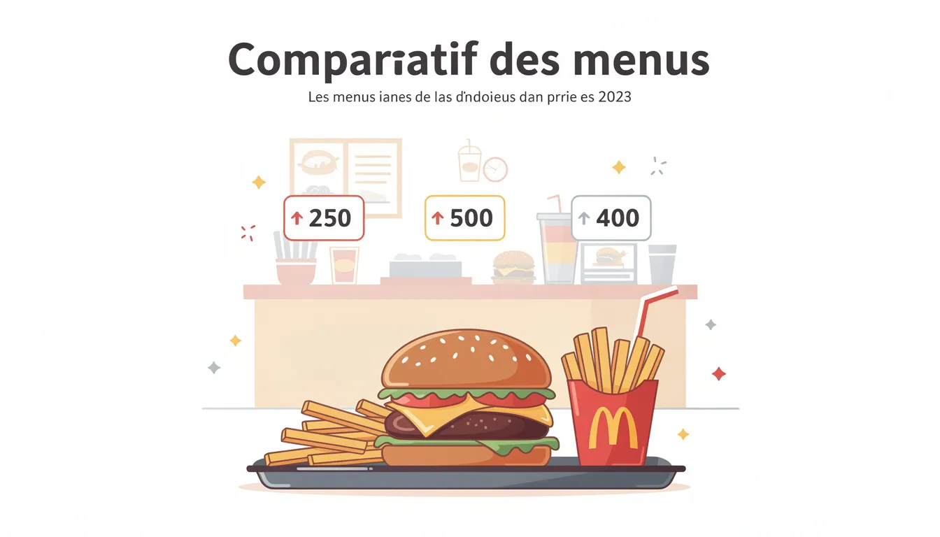 Was kostet ein McDonald's-Hamburger im Jahr 2023? 1 Comparatif des menus