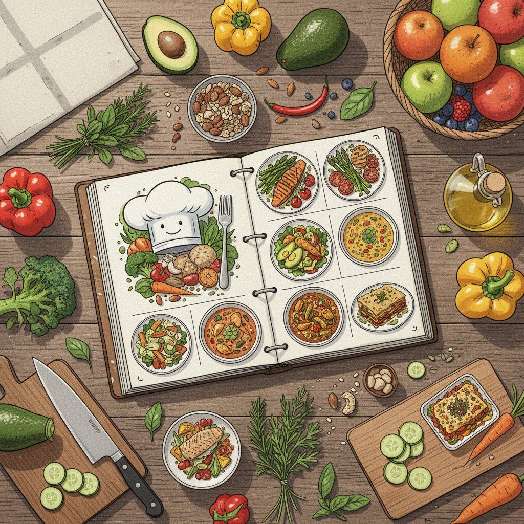 Profi-Wochenplan für ausgewogene und genussvolle Mahlzeiten 1 Illustration