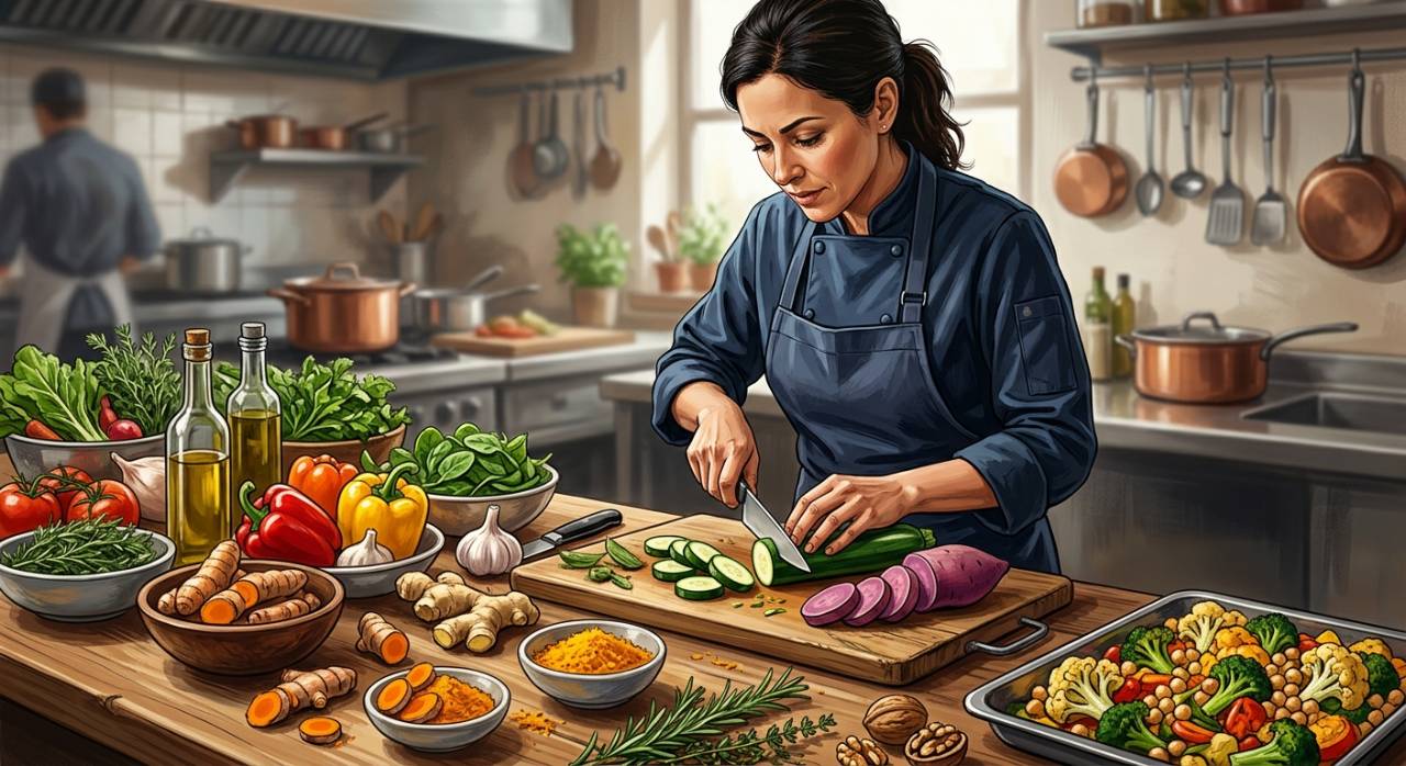 Antientzündliche Küche: Profi-Tipps, um Ihr Gemüse im Alltag zu veredeln 1 Illustration